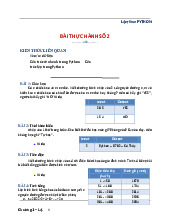 Bài tập thực hành số 2 Lập trình Python môn Công nghệ thông tin | Trường đại học kinh doanh và công nghệ Hà Nội