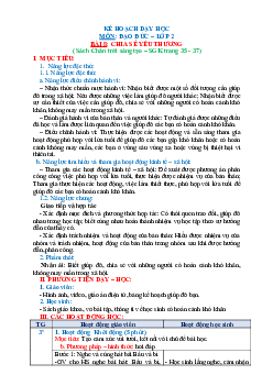 Giáo án Đạo đức 2 sách Chân trời sáng tạo (Cả năm) | Tuần 8