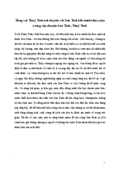 Văn mẫu Đóng vai Thuỷ Tinh nói chuyện với Sơn Tinh khi mình thua trận | Kết nối tri thức