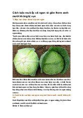 Cách luộc rau bắp cải ngon và giòn thơm xanh mướt không bị vụn