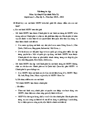 Đề cương môn Tài chính tiền tệ | Học viện Chính sách và Phát triển