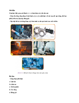 Công nghệ 11 Kết nối tri thức Bài 11: Quá trình sản xuất cơ khí