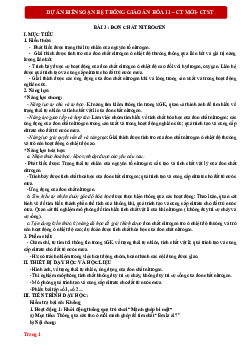 Bài 3: Đơn chất nitrogen | Giáo án Hóa 11 Chân trời sáng tạo