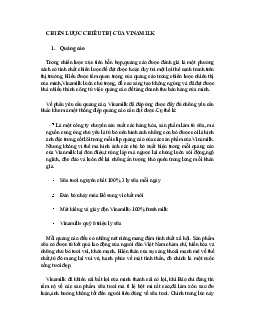 Chiến lược chiêu thị của vinamilk