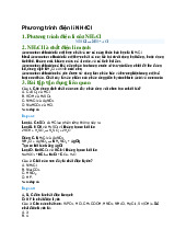 Phương trình điện li NH4Cl - Hóa học 11