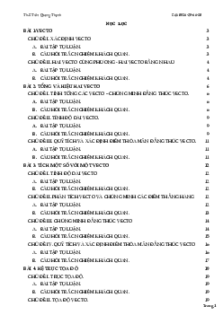 Bài tập trắc nghiệm và tự luận chuyên đề vector – Trần Quang Thạnh