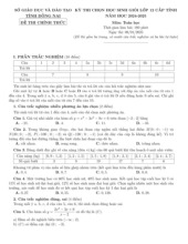 Đề chọn học sinh giỏi Toán 12 cấp tỉnh năm 2024 – 2025 sở GD&ĐT Đồng Nai