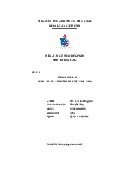 Tiểu luận kết thúc học phần Lịch sử đảng | Trường đại học Lao động - Xã hội
