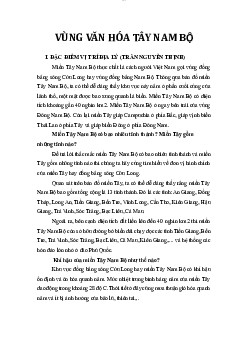 Văn hóa độc đáo của vùng Tây Nam Bộ | Học viện Báo chí và Tuyên truyền