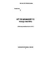 Bài Giảng Kỹ Thuật Nghiệp Vụ Ngoại Thương - Môn BAI 2020