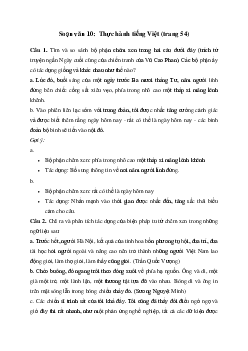 Soạn bài Thực hành tiếng Việt trang 54 - Cánh diều 10