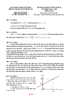 TOP 3 Đề thi thử Tuyển Sinh vào 10 môn Toán Quận Bình Tân năm học 2024-2025 (có đáp án)