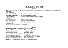 Bài tập Môn Nguyên lý kế toán | Đại học Kinh tế và Quản trị kinh doanh, Đại học Thái Nguyên