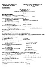 Đề thi học kỳ 2 môn Công nghệ lớp 6 năm học 2018 - 2019 - Đề số 1