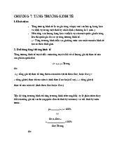 KINH TẾ HỌC - CHƯƠNG 7: TĂNG TRƯỞNG KINH TẾ VÀ CÁC YẾU TỐ QUYẾT ĐỊNH. Môn Kinh tế học | Đại học Trường Đại học Phenika.