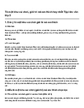 Tả một khu vui chơi, giải trí mà em thích hay nhất Tập làm văn lớp 5