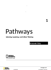 2nd Pathways LS 1 Answer Key | Tiếng anh thương mại | Đại học Ngoại thương