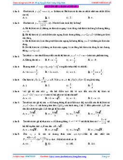 Bài tập trắc nghiệm hàm số vận dụng cao – Nguyễn Bảo Vương Toán 12