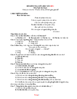 TOP 25 đề kiểm tra giữa học kì 1 Ngữ Văn 6 sách mới (có đáp án)