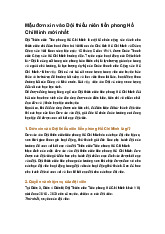 Mẫu đơn xin vào Đội thiếu niên tiền phong Hồ Chí Minh mới nhất