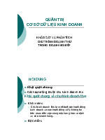 Chương 2 Phân tích chu trình doanh thu môn Quản trị cơ sở dữ liệu kinh doanh | Học viện Công Nghệ Bưu Chính Viễn Thông