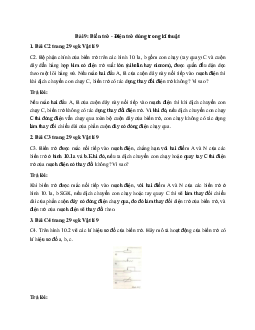 Giải bài tập SGK Vật lý lớp 9 bài 10: Biến trở - Điện trở dùng trong kĩ thuật