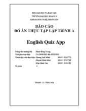 Ứng dụng English Quiz App | Đồ án Thực tập Lập trình A