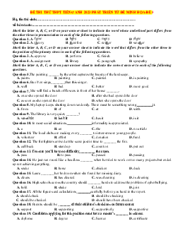 Đề thi thử 2023 môn Tiếng Anh bám sát minh họa có lời giải chi tiết-Đề 5
