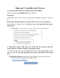 Tiếng Anh 7 Cánh Diều Unit 5 Preview