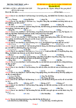 Đề thi thử THPT Quốc gia năm 2023 môn Địa Lí của trường THPT Triệu Sơn 5 (có đáp án)