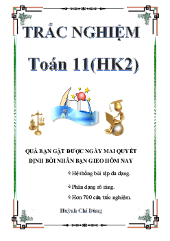 Bài tập trắc nghiệm Toán 11 (HK2) – Huỳnh Chí Dũng