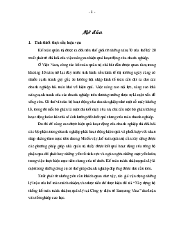 Xây dựng hệ thống kế toán trách nhiệm quản lý tại Công ty điện tử Samsung