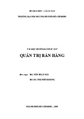 Ngân hàng bài tập quản trị bán hàng | Trường Đại học Mở TPHCM