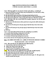 Bộ câu hỏi trắc nghiệm môn giáo dục quốc phòng và an ninh | Đại học Kinh tế Thành phố Hồ Chí Minh