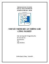 Thuyết minh đồ án thông gió công nghiệp | Môn Đồ án Thông gió - Đại học Xây Dựng Hà Nội