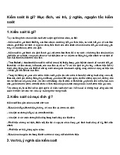 Kiểm soát là gì? Mục đích, vai trò, ý nghĩa, nguyên tắc kiểm soát