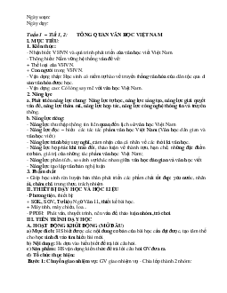 Giáo án ngữ văn 10 theo công văn 5512 học kỳ 1 rất hay