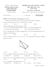 Đề giữa kỳ 2 Toán 11 năm 2024 – 2025 trường chuyên Lương Thế Vinh – Đồng Nai có đáp án