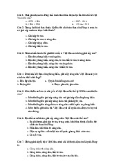 40 câu trắc nghiệm LSĐ. Trường Đại học Nguyễn Tất Thành