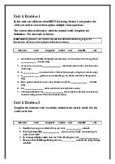 Unit 1 - IELTS Listening Section 3 Practice Exercises | Môn Tiếng anh - Trường Cao đẳng Công nghệ Tây Nguyên