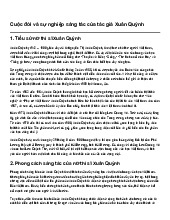 Cuộc đời và sự nghiệp sáng tác của tác giả Xuân Quỳnh