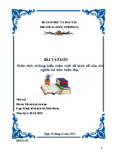 Phân tích những biểu hiện mới về kinh tế của chủ nghĩa tư bản hiện đại | Bài tập lớn môn Kinh tế chính trị Mác - Lênin | Trường Đại học Phenikaa