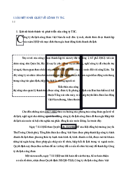 Vài nét khái quát về công ty Tic
