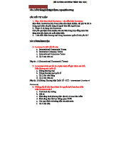 Câu hỏi trắc nghiệm Nghiệp vụ Ngoại thương - Kiến thức căn bản