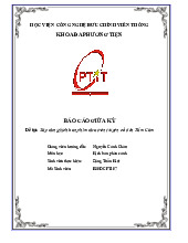 Báo cáo giữa kỳ Xây dựng kịch bản phim dựa trên truyện cổ tích Tấm Cám môn Kịch bản phân cảnh | Học viện Công Nghệ Bưu Chính Viễn Thông