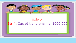 Giáo án điện tử Toán 4 Tuần 1 Bài 2 Cánh diều: Ôn tập về số và phép tính trong phạm vi 100 000 (Tiết 2)