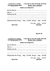 Phiếu giao nhiệm vụ - Biểu mẫu văn bản