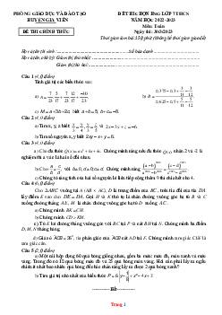 Đề thi chọn học sinh giỏi toán lớp 7 huyện Gia Viễn năm 2022-2023 (có đáp án)