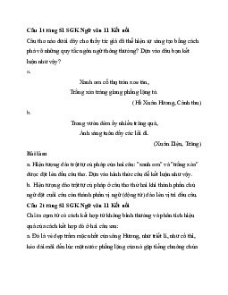 Soạn bài Thực hành tiếng Việt trang 51 | Ngữ văn 11 Kết nối tri thức