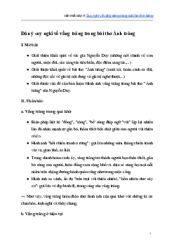 Suy nghĩ về vầng trăng trong bài thơ Ánh trăng | Văn mẫu lớp 9